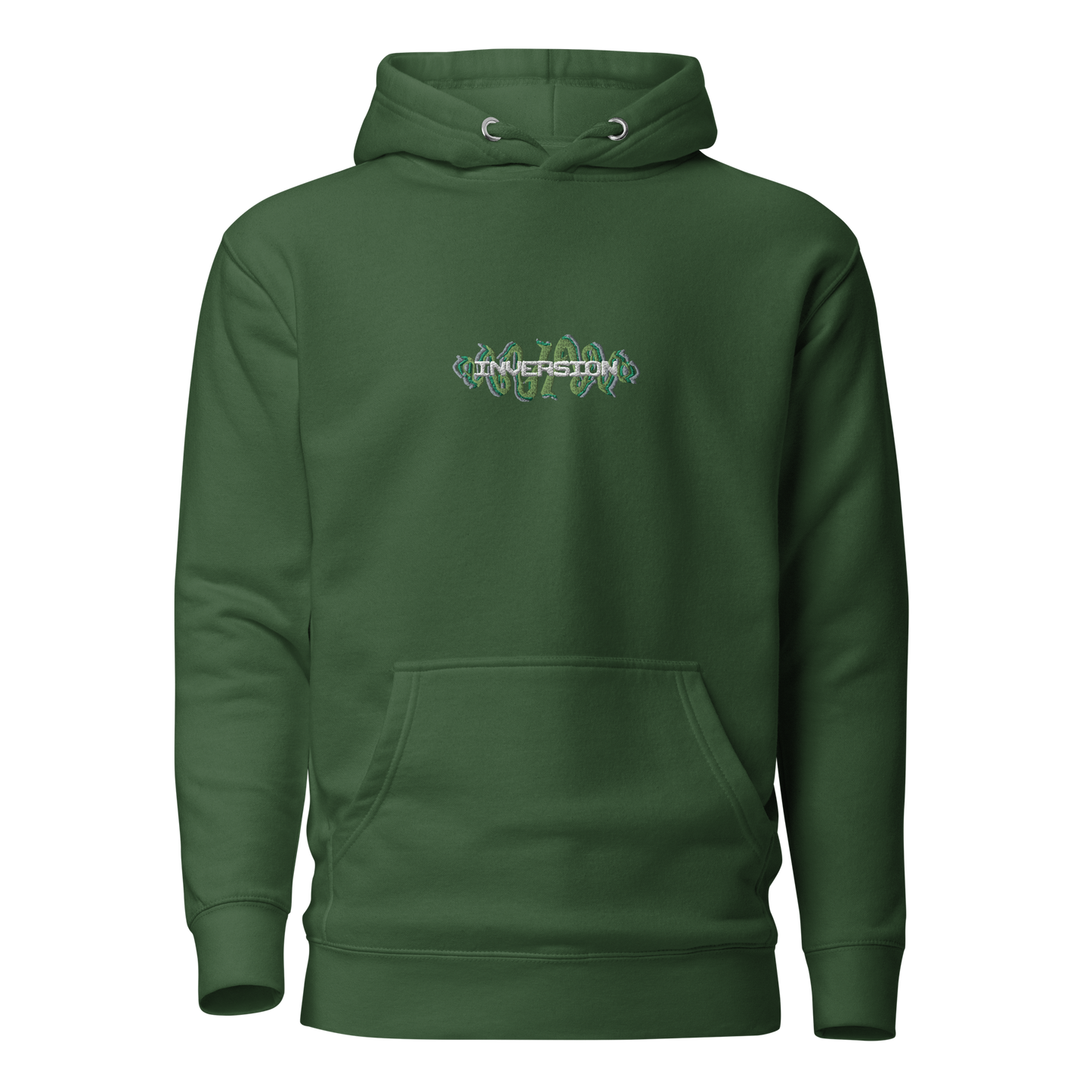 INVERSION Embroidered Forest Wave Hoodie