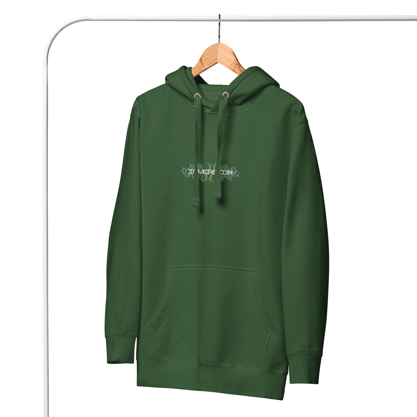 INVERSION Embroidered Forest Wave Hoodie